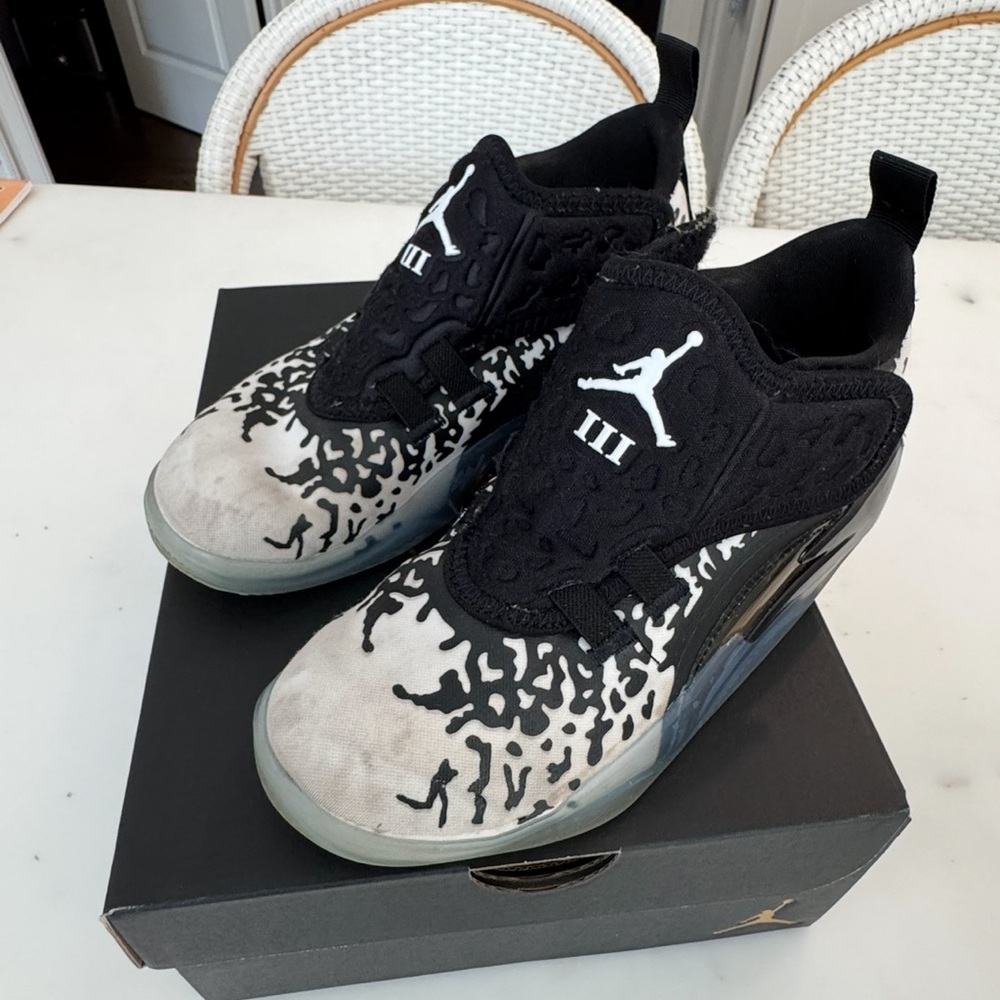 Nike Kids Zion Black and White Patterned Sneakers